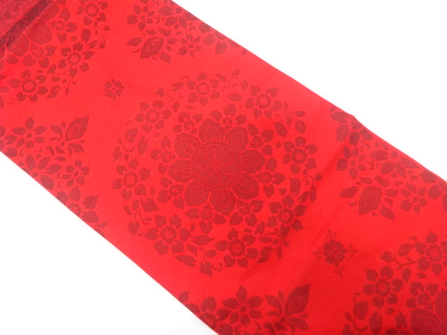 華紋模様織り出し　名古屋帯